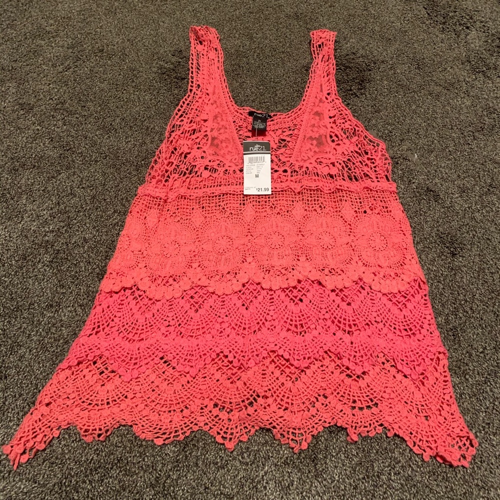 Rue21 Lace Tank Top (NWT, Size M)